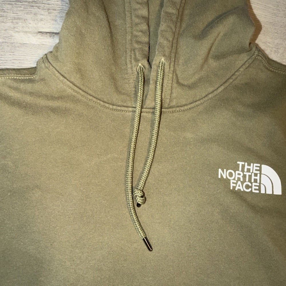 The North Face Logo Hoodie Men's M‎ Olive Green Pullover - Picture 4 of 8